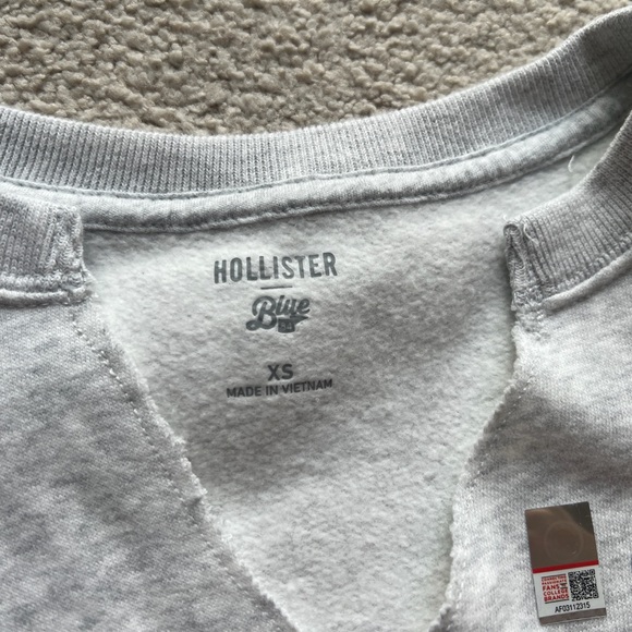 GEORGIA UGA Dawgs BULLDOGS Hollister Gray Graphic Notch Neck Sweatshirt Sweater - Picture 6 of 11